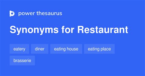 restaurant synonyms